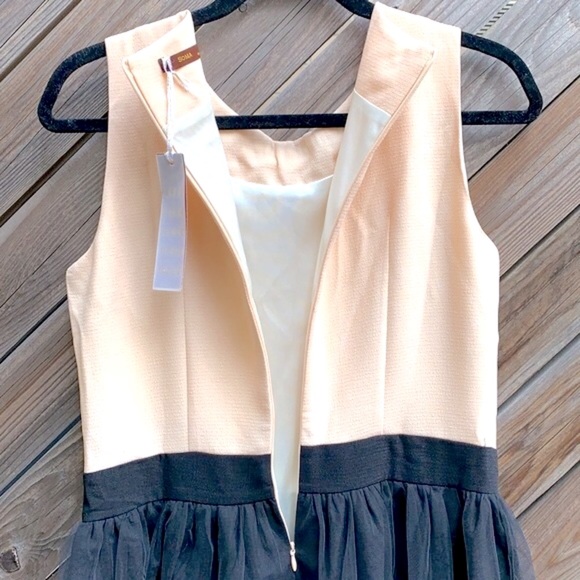 ModCloth Lace & pearl cream dress w/ black tulle. - Picture 14 of 16